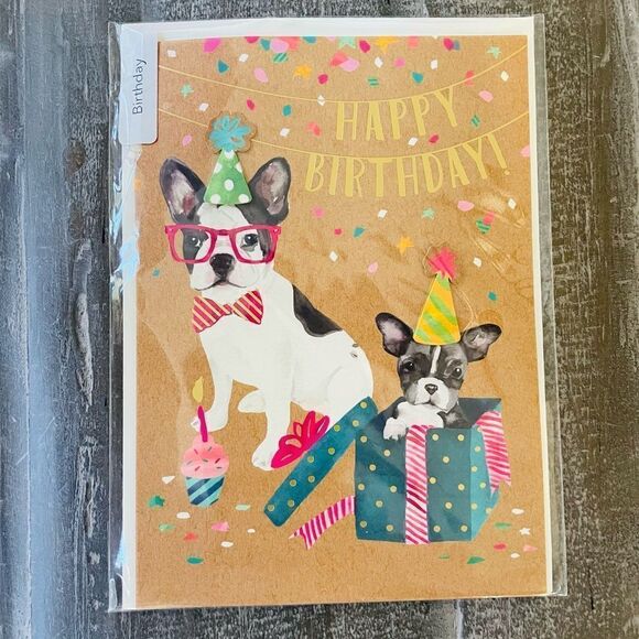 Happy Birthday Party Dogs Greeting Cards Lot of 4 - Picture 2 of 9